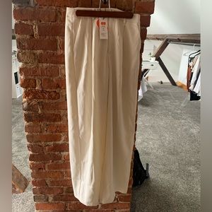 wide leg cream trouser